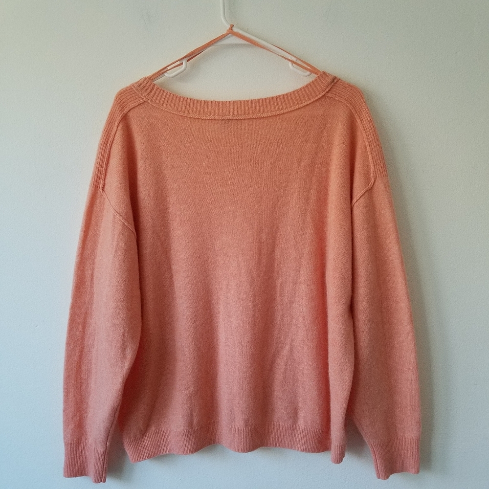 Anrhropologie Pilcro 100% Cashmere Peachy Emmeline Boatneck Sweater Medium - Picture 8 of 14